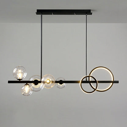 Modern Kitchen Island Glass Globe Ceiling Lighting Fixture D37.4"