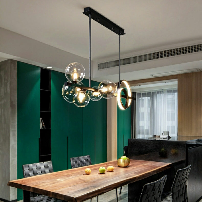 Modern Kitchen Island Glass Globe Ceiling Lighting Fixture D37.4"