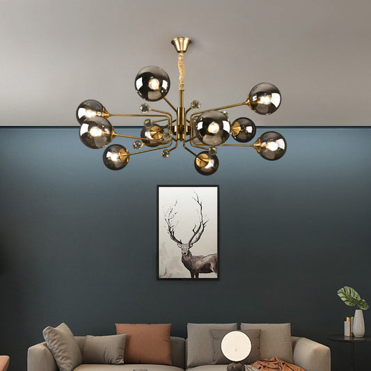 Glass Globes Chandelier|Sputnik Ceiling Fixtures Light|Magic Bean Mid Century Pendant