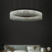 Extra Large Customization 3 Layers D39.8"+D31.9"+D24" Multi-piece Tiered Crystal Living Room Hot Sale Trendy Chandelier Three Layers Round Ceiling Pendant Light Fixture For Living Room