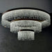 Oversized Customization 3 Layers D39.8"+D31.9"+D24" Multi-piece Tiered Crystal Living Room Hot Sale Trendy Chandelier Three Layers Round Ceiling Pendant Light Fixture For Foyer Living room