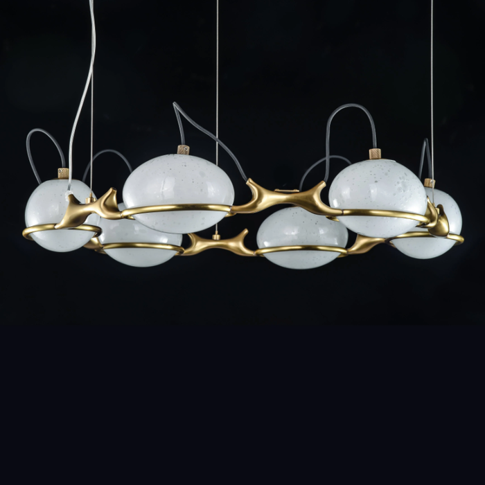 Post-modern Creative Branch Bubble Glass Globe Chandelier for Living/Dining Room/Bedroom