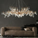 New Style Extra Large Brass Branch Chandelier Light Crystal Drops Pendant Lamp For Living/ Dining Room