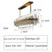Oval: L54.0"*W17.0"*H16.0" Alinar Crystal Shards Chandelier , chandelier,chandeliers,pendant,crystal,rods,metal,gold,clear crystal,branch,round,rectangle,oval,ceiling,living room,dining room,bedroom,foyer,entrys,hallway,home office