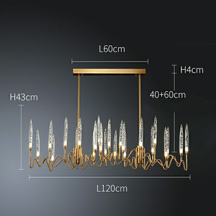 PezzoContemporaryMid-CenturyCrystalCandleChandelierTraditionalL47.2"*W13.8"*H16.9"/ 26 Lights
