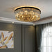 PopularBlackFinish_SmokyGrayRoundCrystalChandelierLivingRoomCeiling_PendantLightFixtureD25.6"*H9.8"