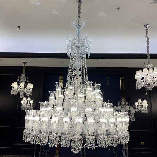 chandelier,chandeliers,pendant,candle,crystal shade,raindrop,teardrop,traditional,tiers,layers,multi-tier,multi-layer,multipile,extra large,large,oversized,huge,big,luxury,light luxury,foyer,living room,entrys