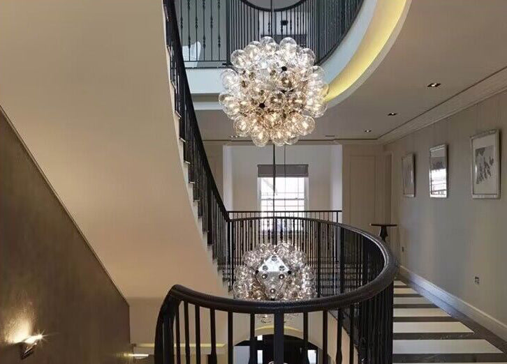 Scandinavian Dandelion Creative Glass Pendant Sphere Chandelier for Dining Room/Entrys/Hallway