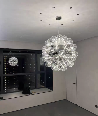 Scandinavian Dandelion Creative Glass Pendant Sphere Chandelier for Dining Room/Entrys/Hallway