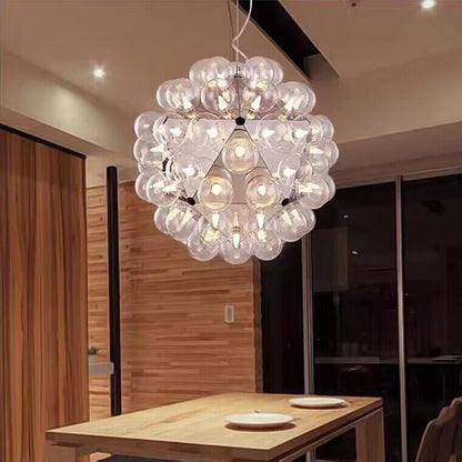 Scandinavian Dandelion Creative Glass Pendant Sphere Chandelier for Dining Room/Entrys/Hallway