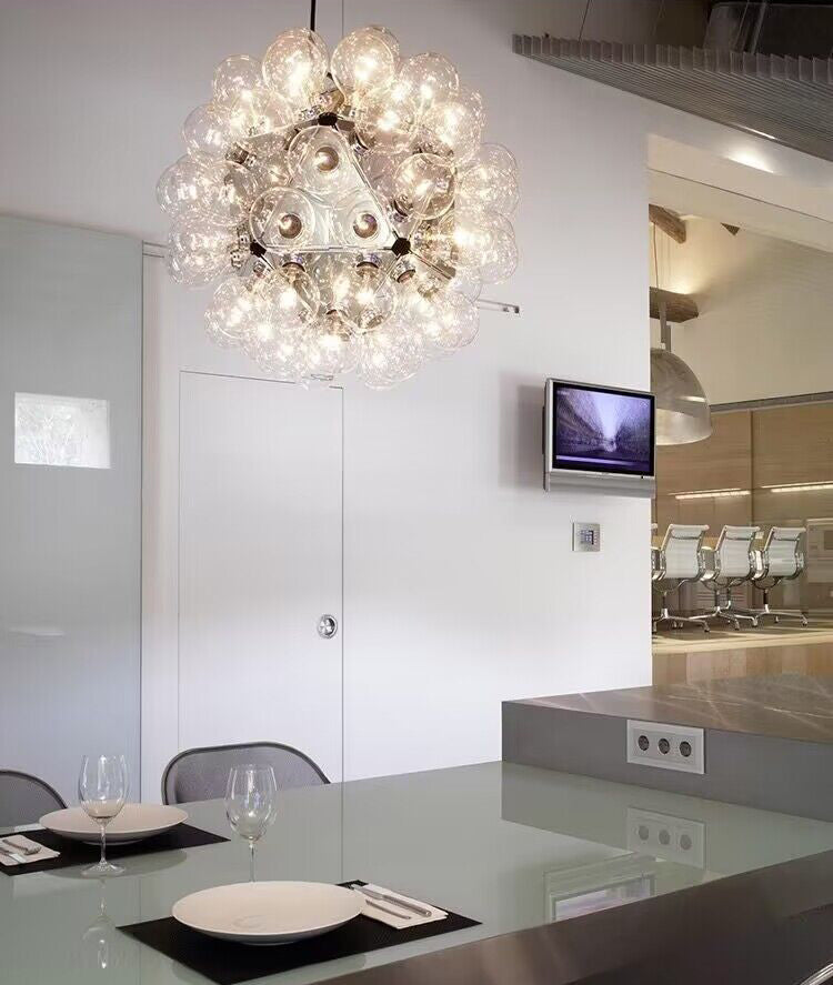 Scandinavian Dandelion Creative Glass Pendant Sphere Chandelier for Dining Room/Entrys/Hallway