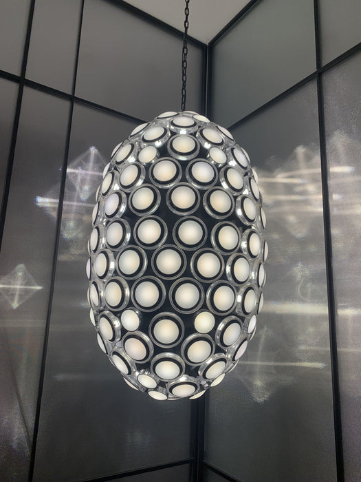 Avant Art Designer Oval Chandelier Iconic Eyes LED Pendant Light For Dining/Living Room