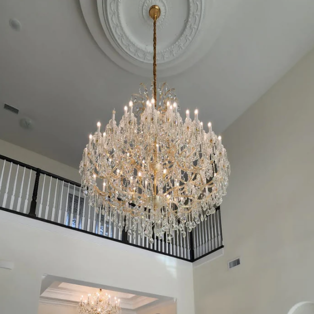 Extra Large European Multi-layers Luxury Crystal Pendant Traditional Candle Chandelier for Living Room/Foyer/Stairs