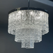Oliver Round Tiered Glass Tile Chandelier Collection,chandelier,chandeliers,crystal,round,metal,tier,layer,multi-tier,multi-layer,frost crystal,rods,piece,ceiling,pendant,oversized,huge,big,large,extra large,living room,dining room,foyer,entryance,hallway