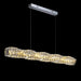 Rectangle Living/ Bedroom Flush Mounted Chandelier Long Crystal Ceiling Lighting Fixture For Dining Room