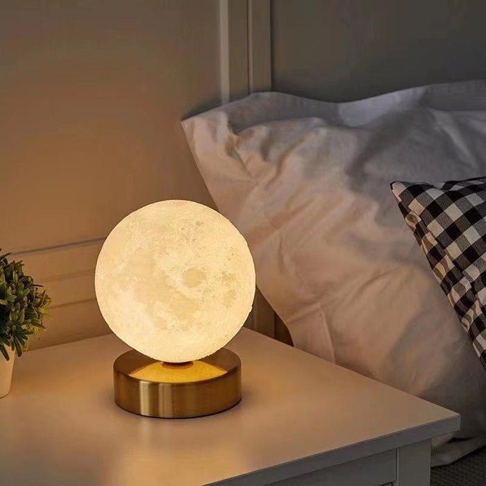 Round Moon Night Light Table Light for Bedroom