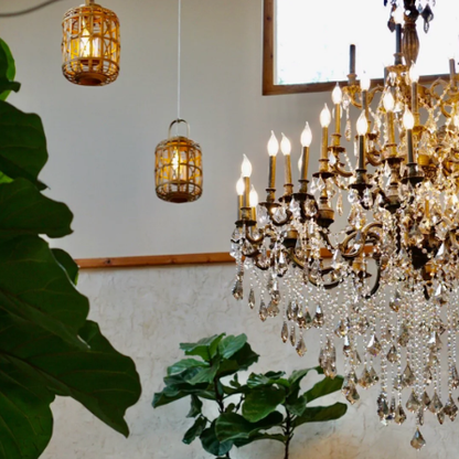 Vintage Extra Large Luxury Tiers Candle Light Raindrop Crystal Pendant Chandelier for Foyer/Stairs