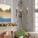chandelier,chandeliers,pendant,candle,branch,metal,iron,wood,resin,vintage,retro,american countryside,living room,dining room,coffee shop,foyer,entrys,hallway,bedroom