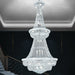 Silver/ Chrome Extra Length Customization D47.2"*H98.4"/ 48 Lights Luxurious Crystal Chandelier Foyer Entryway Long Ceiling Lighting Fixture For Hotel Lobby Hallway Staircase