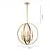 Solid 4-Light Satin Brass 22-Inch Globe Ceiling Lighting Fixture