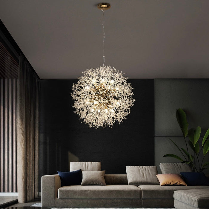 Dandelion Chandelier Sputnik Sphere In Firework Shape Modern Ceiling Light