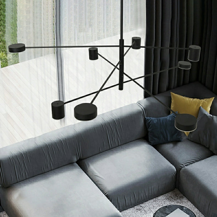 Staggered Brass Led 6/10-Lights Chandelier For Dining Room Or Bedroom