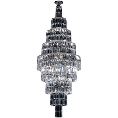 Stylish Foyer Hall Long Crystal Chandelier Large Staircase/ Entryway Decoration Ceiling Light Fixture