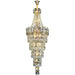 Stylish Foyer Long Staircase Chandelier Large Crystal Ceiling Lighting Fixture For Living Room Decoration