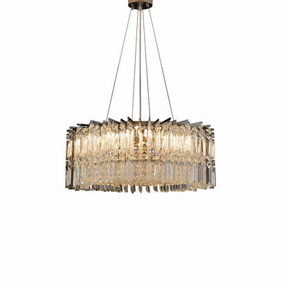 Stylish Round Crystal Chandelier Modern Ceiling Pendant Light For Living Room/ Bedroom
