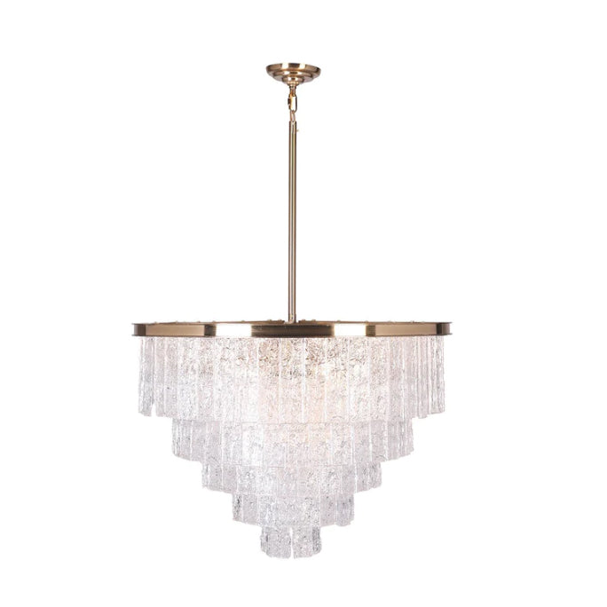 Extra Large Multi-tier Round Frost Crsytal Pendant Ceiling Chandelier for Living/Dining Room