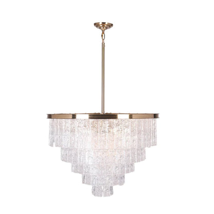 Extra Large Multi-tier Round Frost Crsytal Pendant Ceiling Chandelier for Living/Dining Room