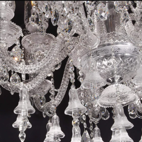 Traditional Light Luxury Candle Branch Teardrop Pendant Crystal Chandelier for Living/Dining Room/Foyer
