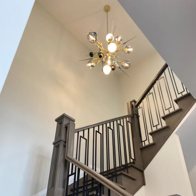 Post-Modern Art Industrial Branch Glass Shade Pendant Chandelier for Stairs/Foyer/Entrys