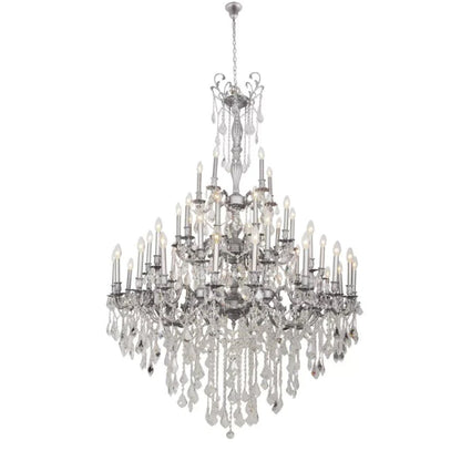 Vintage Extra Large Luxury Tiers Candle Light Raindrop Crystal Pendant Chandelier for Foyer/Stairs