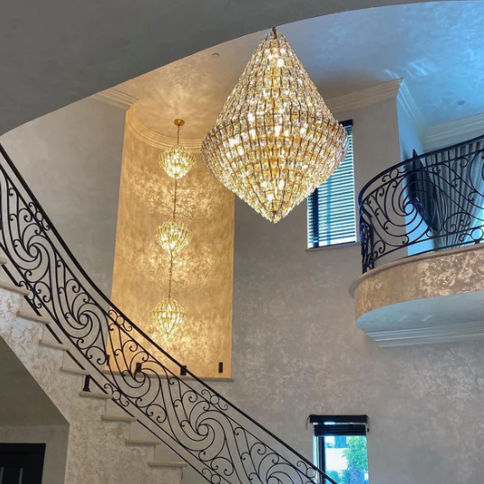 Oversized Luxury Tiers Empire Crystal Chandelier for Living Room/Foyer/Stairs