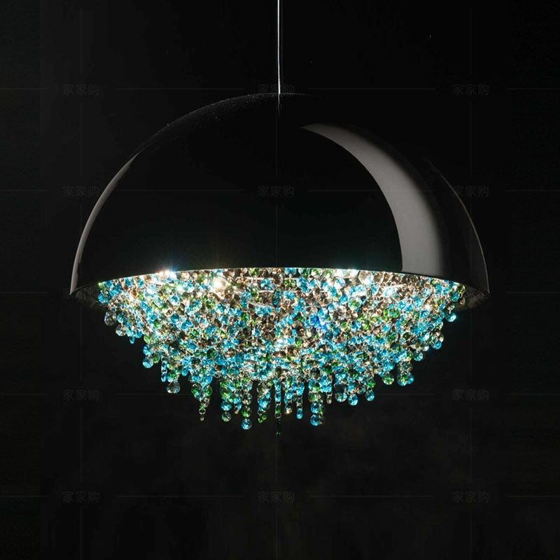 White/ Black Stainless Steel Lamp Shade Pendant Light 50cm