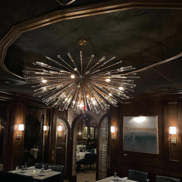 Aisar Sputnik Flushmount Starburst Chandelier,chandeleir,chandeliers,branch,sparke,star,star light,ceiling,living room,dining room,restaurant