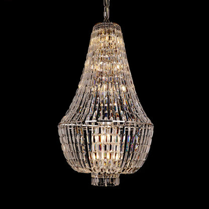 Lustre en cristal Empire de luxe, surdimensionné et moderne, pour salon, hall d'entrée ou escalier