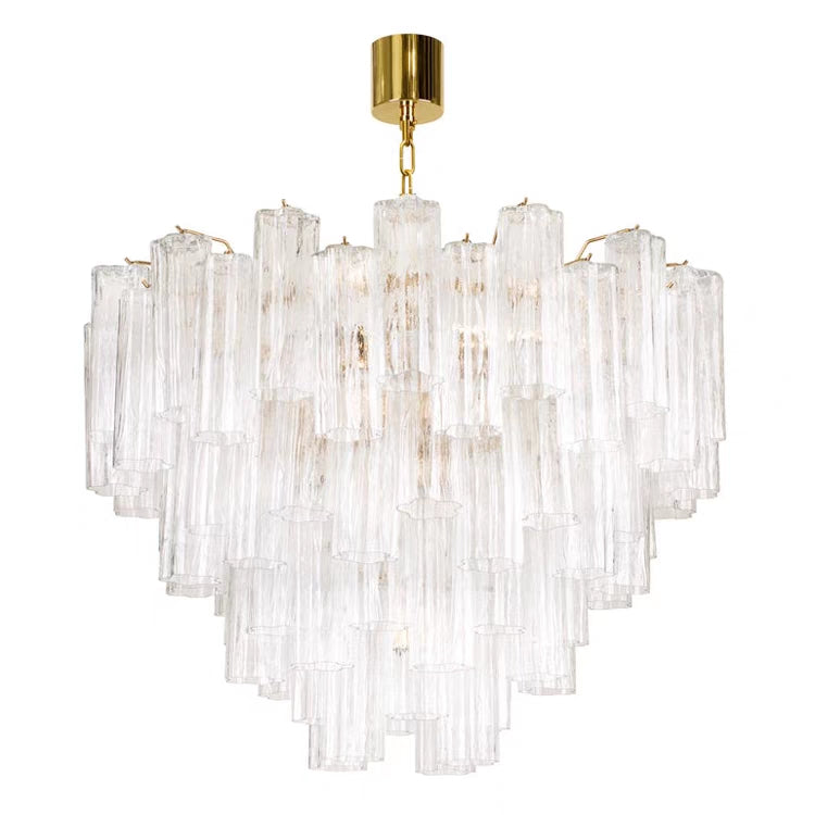 Nordic Multi-tiers Star-shaped Glass Rods Pendant Chandelier for Foyer/Living Room/Entryance