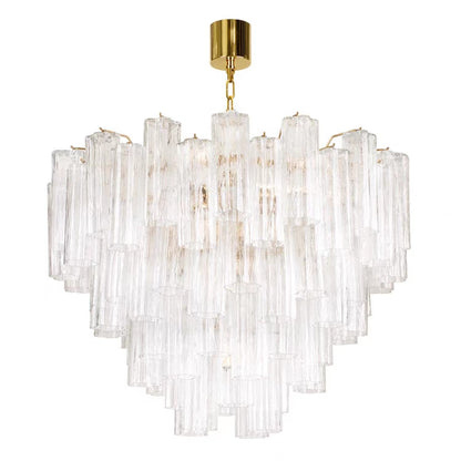 Nordic Multi-tiers Star-shaped Glass Rods Pendant Chandelier for Foyer/Living Room/Entryance