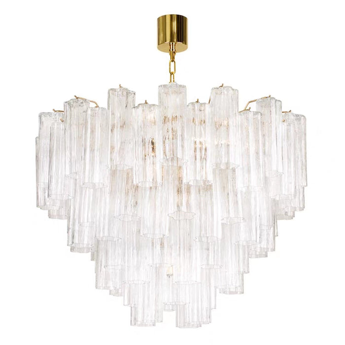 Nordic Multi-tiers Star-shaped Glass Rods Pendant Chandelier for Foyer/Living Room/Entryance