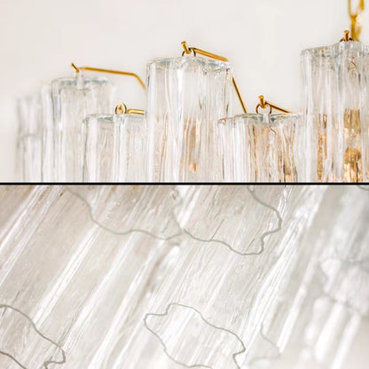 Nordic Multi-tiers Star-shaped Glass Rods Pendant Chandelier for Foyer/Living Room/Entryance