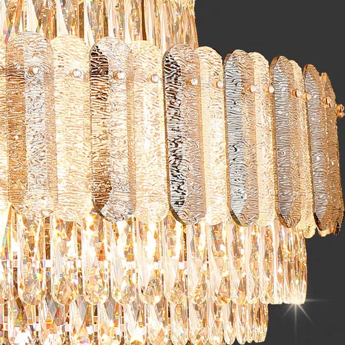 Oversized Modern Multi-layer Empire Crystal Chandelier for Living Room/Foyer/Stairs/Hotel Lobby