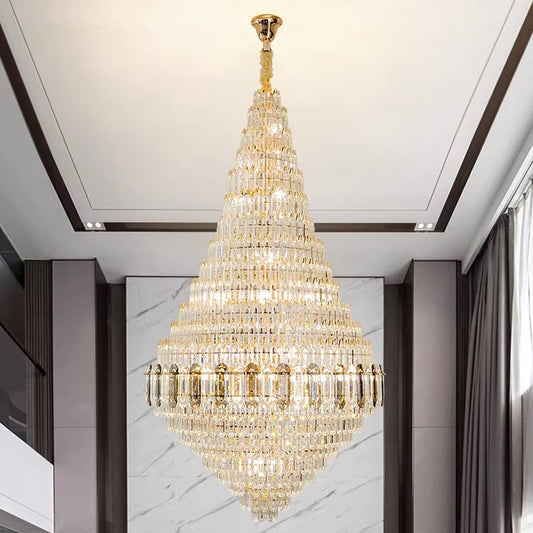 crystal,metal,chandeleir,chandeliers,pendant,empire,crystal,layers,tiers,round,living room,dining room,foyer,entrys,stairs,hallway, big hallway,oversized,large,big,huge