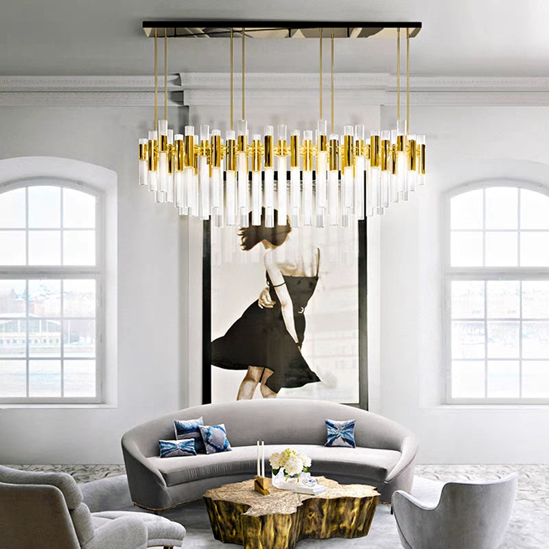 Round/Rectangle Luxury Crown Chandelier