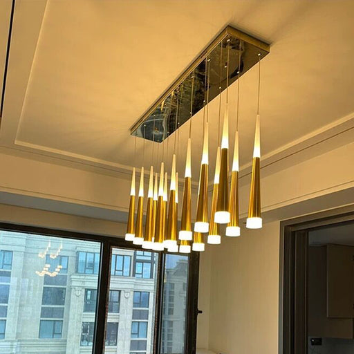 chandelier,chandeliers,pendant,pendants,ceiling,flush mount,aluminum,gold,red,colorful,glass,rectangle,dining room,dining table,big table,long table,bar,kitchen island,kitchen bar,dining bar,coffee table